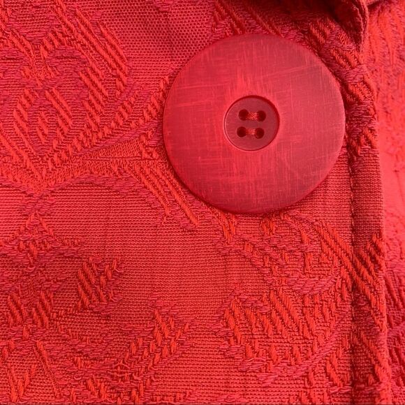 MELANIE Lyne NWT Coral red textured embroidered blazer assorted sizes - Picture 6 of 16